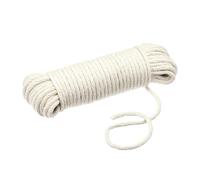 CSGHMM Heavy Duty Outdoor Washing Line Rope - 10M Strong Cotton Clothesline for Garden-Resistant Laundry Drying Wire with Prop Pole Hook, Sturdy Retractable Washing Lines for Outside