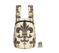 CSGJMYGS Fleur-de-Lis and Coat Arms Knight Backpack - Lightweight 16L Foldable Hiking Daypack Packable Back Pack Travel Bag Zipper