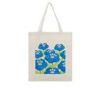 CSGJMYGS Flowers Bloom in Clusters Cotton Polyester Blend Canvas Tote Bag | Flowers Bloom in Clusters Reusable Multipurpose Fabric Handbag for Shopping Daily Errands Carry All Storage Bag