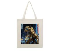 CSGJMYGS Gilded Leopard Luxe Cotton Polyester Blend Canvas Tote Bag