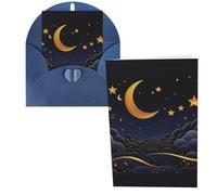 CSGJMYGS Thinking of You Cards with Envelopes Greeting Card 4x6 Blank Note Birthday Cards Stars and Moon Christmas Halloween Wedding Thank You Cards All Occasion Greeting Cards