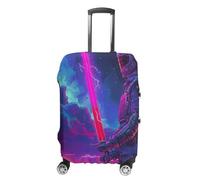 CSGJMYGS Travel Luggage Cover Elastic Washable Suitcase Cover Fashion Scratch-Resistant Baggage Covers Holding A Sword Suitcase Protector Fit 18-32 Inch Luggage, style-4, Small