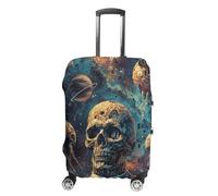 CSGJMYGS Travel Luggage Cover Elastic Washable Suitcase Cover Fashion Scratch-Resistant Baggage Covers Skull Face Man in Space Suitcase Protector Fit 18-32 Inch Luggage, style-5, XL