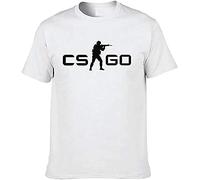 CSGO White Tshirt Counter Strike Global Offensive White Tshirt(3X-Large)