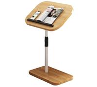 CShaped Adjustable Height End TableVersatile Snack Tray for Couch & Sofa, Perfect for Small SpacesStylish Brown Side Table for Living Room & Bedroom