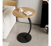 CShaped Small Wooden Side Table40cm Slim Round End Table for Living Room Bedroom OfficeEasy Assembly Wipe Clean Perfect for Couch or Bedside Use