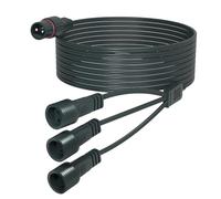 cshare 10M Extension Cable Splitter Connector for Christmas Lights, 1 to 3 Y-Shaped Splitter and Extension Cable 2 Pin Connector for Icicle G40 Globe Outdoor Christmas Tree Fairy Lights