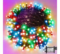 cshare 200 LED Christmas String Lights Outdoor/Indoor, Mains Powered with Timer Memory Function 8 Modes, Extendable Green Wire, 20M Waterproof Fairy Lights for Xmas Tree, Garden, Bedroom, Multicolor