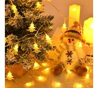cshare Christmas Tree Fairy Lights, 19.7ft 40 LED Mini Christmas Tree String Lights Outdoor, Battery Powered with Timer IP65 Waterproof for Window Christmas Tree Indoor Outdoor Decorations-Warmwhite