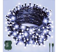 cshare Fairy Lights Battery Operated, 6M 60LED Christmas String Lights with Timer, Waterproof for Garden Bedroom Mini Xmas Tree Indoor Outdoor Decorations-Cool White