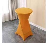 CSHWXY Wedding Decoration Birthday Party Cocktail Table Cloth Spandex Cover High Bar Table Hotel Banquet Meeting Room 60cm 80cm Optional,Gold,80cm x 110cm H