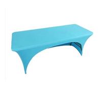 CSHWXY Wedding Spandex Table Cover Cloth Rectangular One Side Open Guest Party Nice Design Durable Use,Lake Blue,6FT 183x74x76cm size