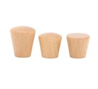 CSHWXY Wooden Cabinets 6Pcs Wardrobe Knobs Conical Handles Door Drawer Pulls Single Hole Round Kitchen Handles Furniture Knobs Hardware,Beech,Wood,22x22mm
