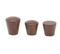 CSHWXY Wooden Cabinets 6Pcs Wardrobe Knobs Conical Handles Door Drawer Pulls Single Hole Round Kitchen Handles Furniture Knobs Hardware,Walnut,Wood,22x20mm