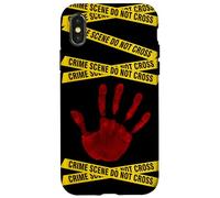 CSI - Crime Scene, Forensic Science, Police - Red Handprint Case for iPhone X/XS