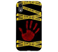 CSI - Crime Scene, Forensic Science, Police - Red Handprint Case for iPhone XR