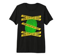 CSI - Forensic Science, Police Detective - Green Fingerprint Premium T-Shirt