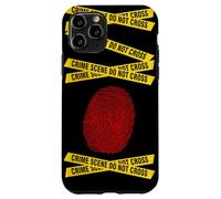 CSI - Forensic Science, Police Detective - Red Fingerprint Case for iPhone 11 Pro