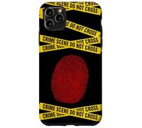 CSI - Forensic Science, Police Detective - Red Fingerprint Case for iPhone 11 Pro Max