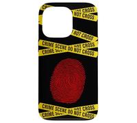 CSI - Forensic Science, Police Detective - Red Fingerprint Case for iPhone 13 Pro