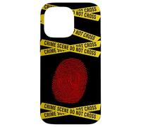 CSI - Forensic Science, Police Detective - Red Fingerprint Case for iPhone 14 Pro Max