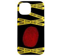 CSI - Forensic Science, Police Detective - Red Fingerprint Case for iPhone 15