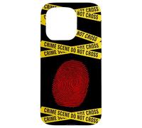 CSI - Forensic Science, Police Detective - Red Fingerprint Case for iPhone 15 Pro