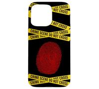 CSI - Forensic Science, Police Detective - Red Fingerprint Case for iPhone 15 Pro Max