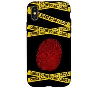CSI - Forensic Science, Police Detective - Red Fingerprint Case for iPhone X/XS