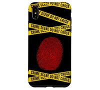 CSI - Forensic Science, Police Detective - Red Fingerprint Case for iPhone XS Max
