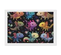 CSIVKEJ Axolotls Diamond Painting Kit,5D DIY Diamond Art with Round Diamonds for Home Wall Decor and Gifts (8"x12" CM)