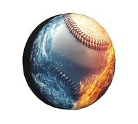 CSIVKEJ Baseball Print Spare Tire Cover Dust-Proof Wheel Tire Cover Fit Jeep,Trailer, Rv, Suv And Many Vehicle