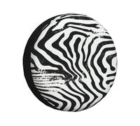 CSIVKEJ Black White Print Spare Tire Cover Dust-Proof Wheel Tire Cover Fit Jeep,Trailer, Rv, Suv And Many Vehicle