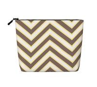 CSIVKEJ Brown Arrow Print Cute Makeup Bag for Purse Cosmetic Travel Casual Toiletry Zipper Storage Bag