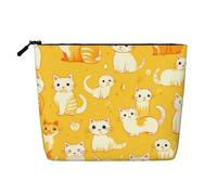 CSIVKEJ Cat Print Cute Makeup Bag for Purse Cosmetic Travel Casual Toiletry Zipper Storage Bag