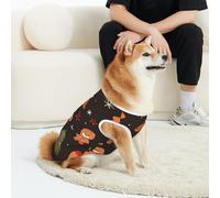 CSIVKEJ Christmas Gingerbread Man Print Pet Clothing For Cats And Dogs Soft Cute Puppy Vest Small Medium Large Dog T-Shirt