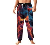 CSIVKEJ Color Soccer Print Men's Jogger Pants Casual Sports Sweatpants