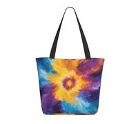 CSIVKEJ Colorful Tie Dye Print Large Tote Bag For Women Portable Beach Bag Reusable Shopping Grocery Bags