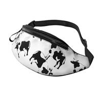 CSIVKEJ Cow Print Waist Bag Adjustable for Men Women Traveling Hiking Cycling Running Outdoors