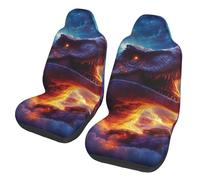 CSIVKEJ Crazy Dinosaur Print Car Seat Covers For Truck, Suvs, Sedans, Vehicles, Car Seat Covers Universal 2 Pack