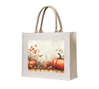 CSIVKEJ Fall Pumpkins Print Canvas Tote Bag Reusable Multipurpose Grocery Bag Shopping Travel Gym Bags