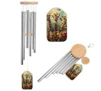 CSIVKEJ Giraffes Wind Chimes,20.5 Inch Wind Chimes Outdoor Metal Tubes Wind Chimes 6 Aluminum Alloy Tubes for Garden Backyard Living Home Decoration