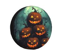 CSIVKEJ Halloween Pumpkins Print Spare Tire Cover Dust-Proof Wheel Tire Cover Fit Jeep,Trailer, Rv, Suv And Many Vehicle