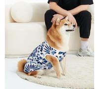 CSIVKEJ Mandala Blue Print Pet Clothing For Cats And Dogs Soft Cute Puppy Vest Small Medium Large Dog T-Shirt