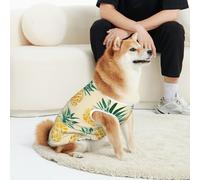CSIVKEJ Pineapple Print Pet Clothing For Cats And Dogs Soft Cute Puppy Vest Small Medium Large Dog T-Shirt