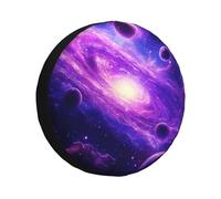 CSIVKEJ Purple Galaxy Print Spare Tire Cover Dust-Proof Wheel Tire Cover Fit Jeep,Trailer, Rv, Suv And Many Vehicle
