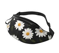CSIVKEJ Simple Daisy Flower Print Waist Bag Adjustable for Men Women Traveling Hiking Cycling Running Outdoors