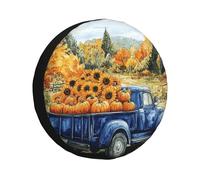 CSIVKEJ Watercolor Truck Harvest Print Spare Tire Cover Dust-Proof Wheel Tire Cover Fit Jeep,Trailer, Rv, Suv And Many Vehicle