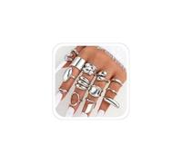 CSIYANJRY99 Chunky Gold Rings Set for Women Gold Stacking Knuckles Rings Set Accessorie Open Ring Boho Prom Costume Jewelry, Metal, Cubic Zirconia