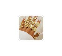 CSIYANJRY99 Chunky Gold Rings Set for Women Gold Stacking Knuckles Rings Set Accessorie Open Ring Boho Prom Costume Jewelry, Metal, Cubic Zirconia